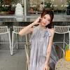 Women's Off-Shoulder Babydoll Halter Dress - Summer 2025 Loose Mini Sleeveless Design