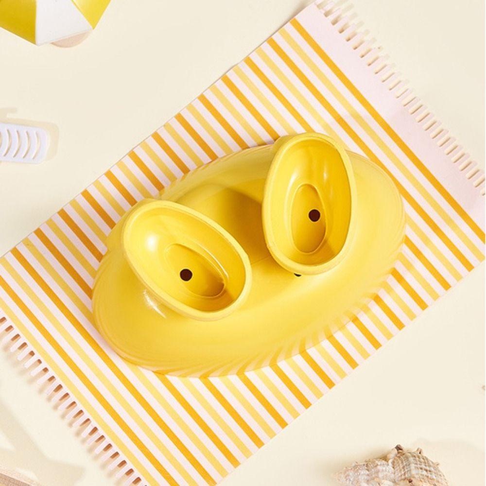 Portable Little Yellow Duck Storage Rack Drainable Yellow Soap Box Holder Durable Cartoon Soap Dish Box