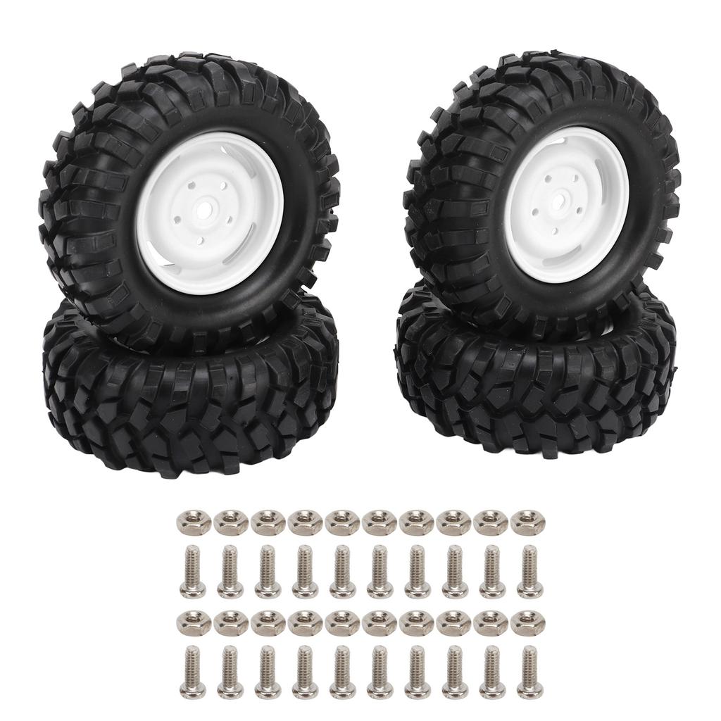 4PCS RC Wheel Tires Rubber Tyre Replacement for Climbing Vehicle Off Road Car 96MM Diameter