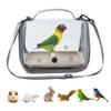 Portable Bird Carrier Bag Breathable Mesh Wooden Stand Parrot Out Bag Clear Window Large Capacity Travel Bird Cage Pet Supplies