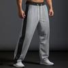 Fashion Trousers Men's Trousers Autumn and Winter Splicing Colour Collision Loose Straight Drawstring Casual Trousers Men
