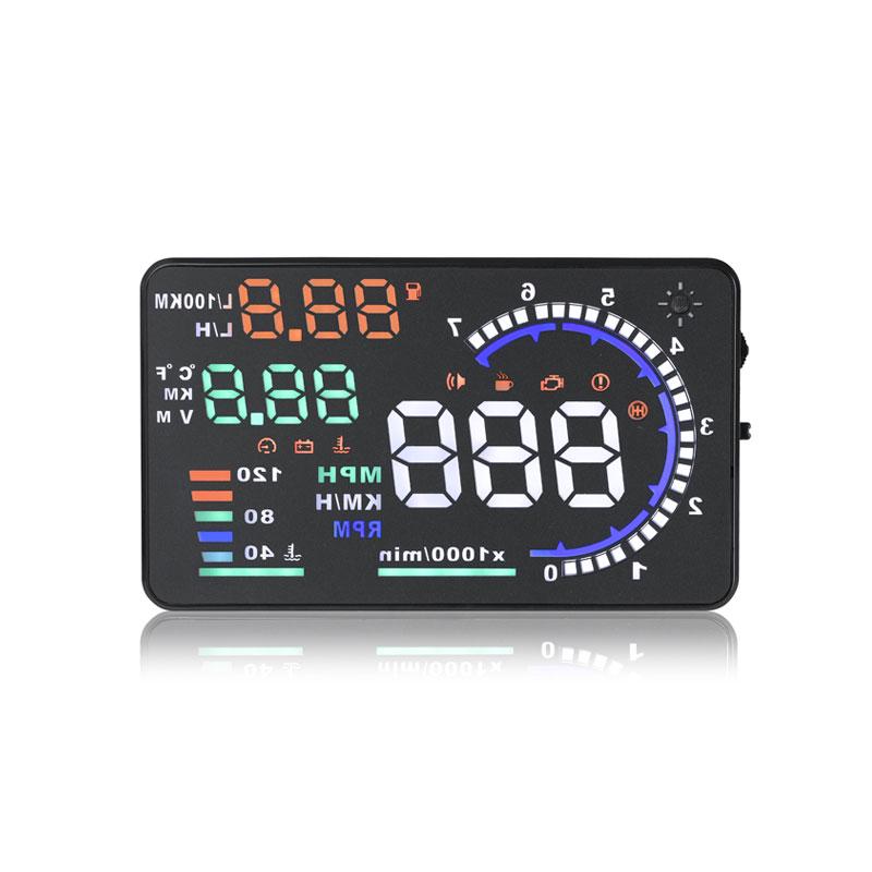 5.5'' OBD Car Head Up Display A8 Windshield Speed Projector For HUD Speed Water Temp RPM Voltage Digital Speedometer Gauge