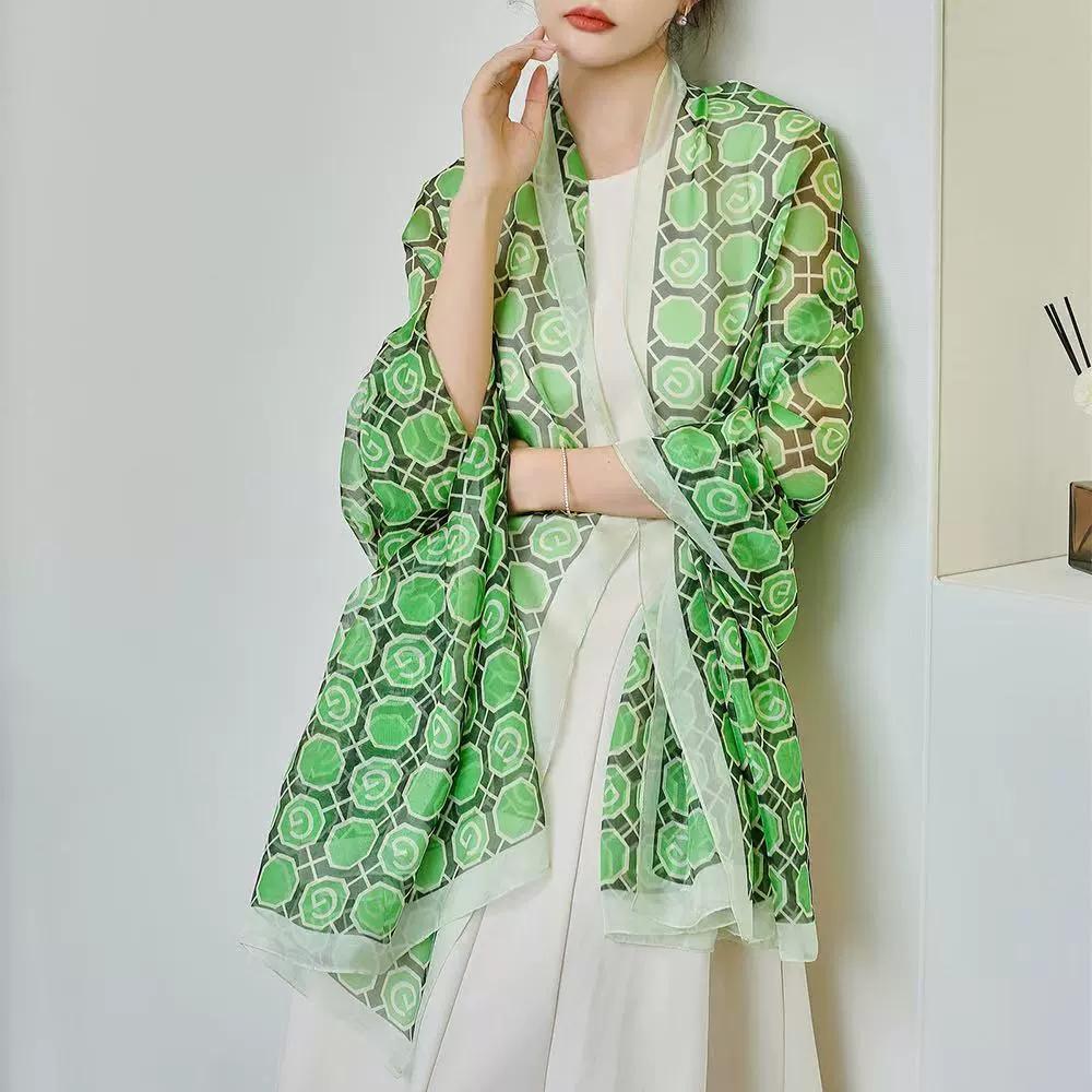 Spring Summer Women Large-size Printed Beach Shawls Muslim Hijabs Travel Sunscreen Scarf/Scarves