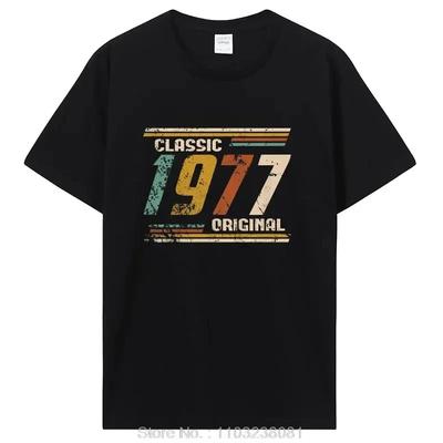 Novelty Awesome Vintage Classic 1977 Original T Shirt Streetwear Cotton Birthday Gifts Summer Style Crew Neck T-shirt Men Tees