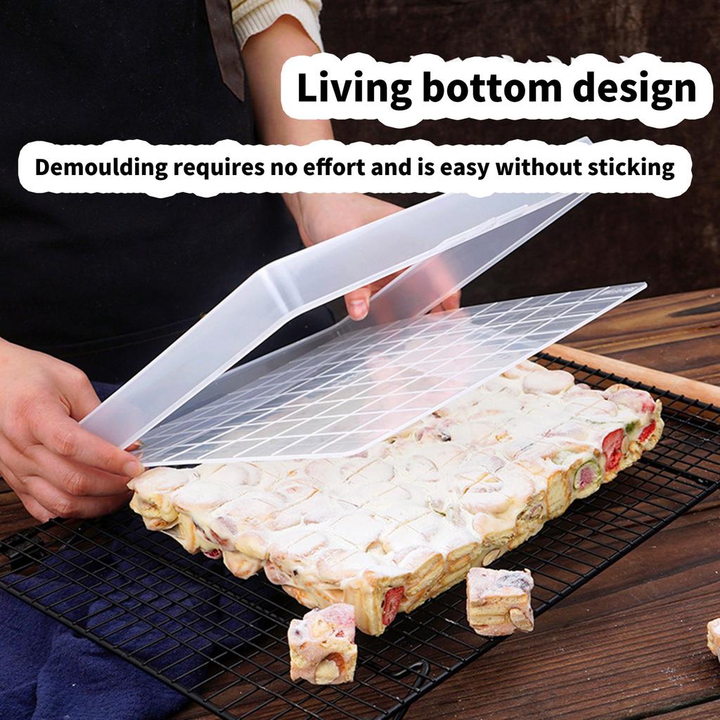 Plastová forma na nugát Forma na vločkový křupavý nugát Nástroj na krájení cukru Forma na výrobu sněhového dortu Podnos na pečení nugátu Cukrářské nářadí