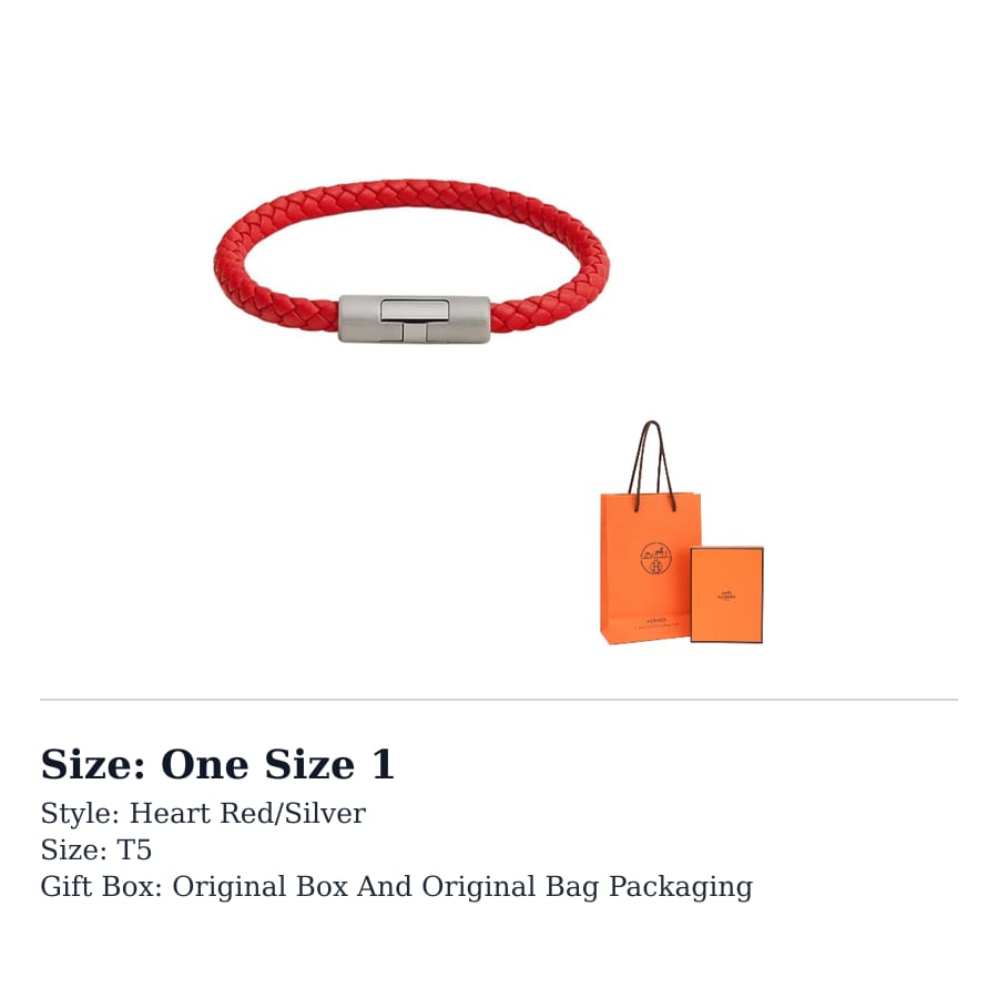 HERMES Puzzle H Bracelets Men`s Heart