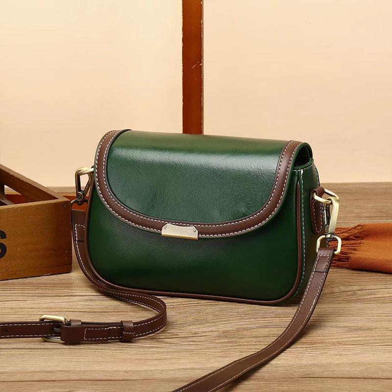 High Quality 2023 New Cowhide Leather Shoulder Bag Genuine Leather Ladies Crossbody Small Square Bag Woman Casual Handbag Luxury