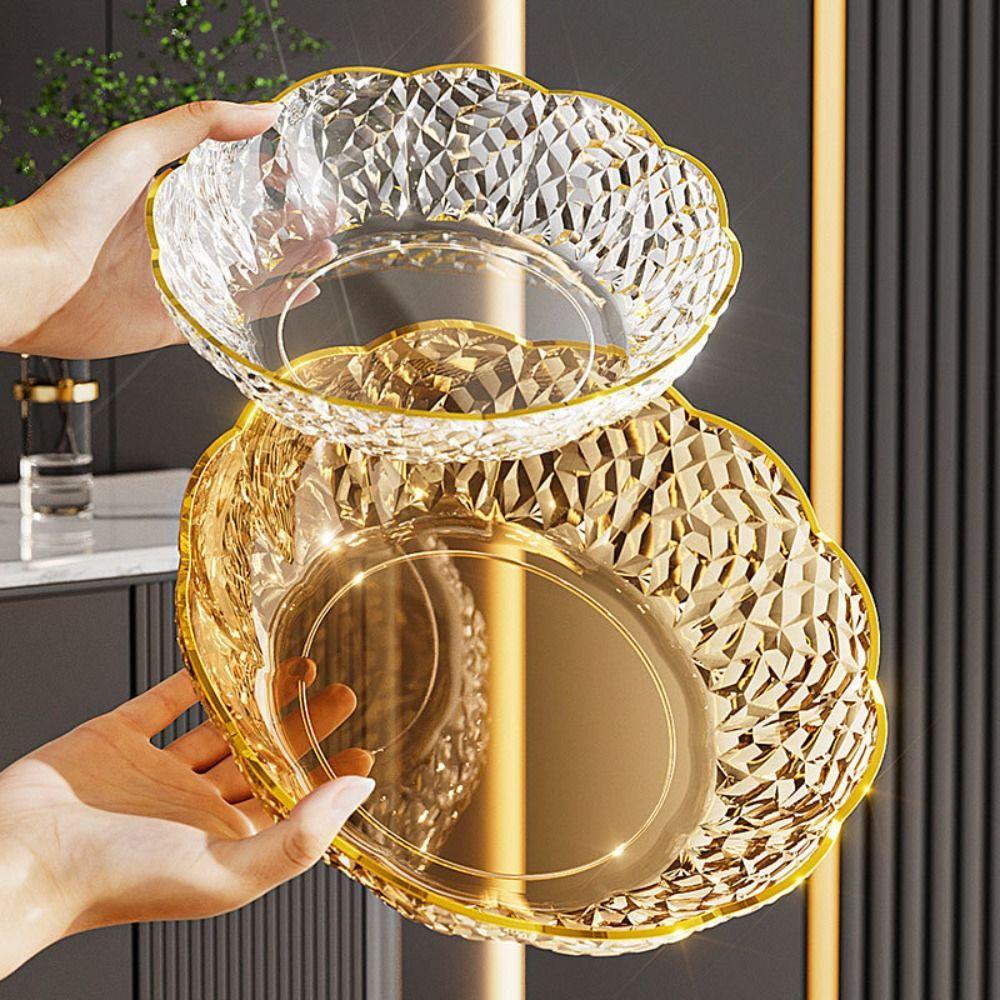 Blumenförmige Dessert-Salatschale Diamant Snackteller Exquisite Obstplatte Wohnzimmer