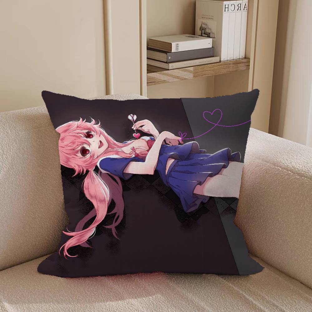 F-Future D-Diary Cartoon Animation Cushion Cover Pillowcase Upholstery Sofa Throw Pillow Home Decor Pillowcas