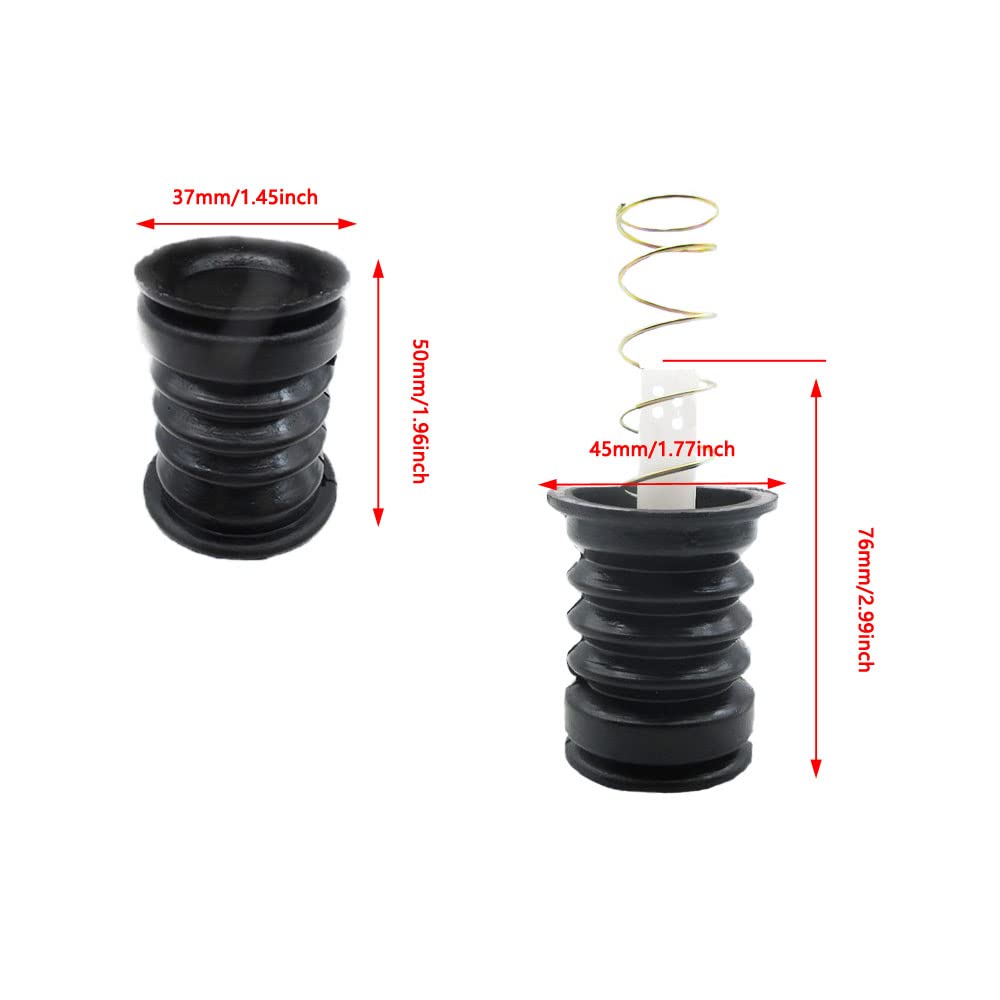 2 Drain Valves 76x45x50mm Leak Proof Rubber Seals for Twin Tub Washing Machines Spring Pull Rod Universal Accessories2 Pieces