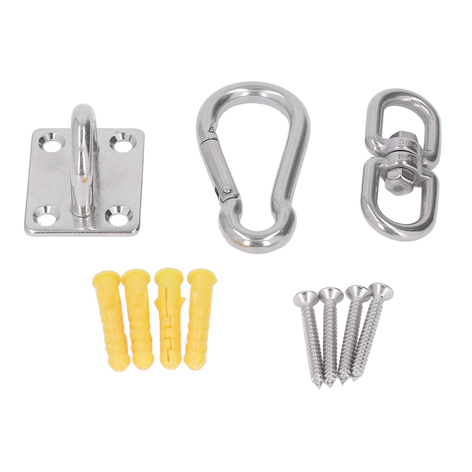 

Комплект из 7 предметов из нержавеющей стали для подвешивания гамака с дверной пряжкой, карабином, шурупом, солнцезащитным козырьком