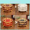 Vintage Creative Jewelry Box With Flower Design For Wedding Gift And Travel Storage