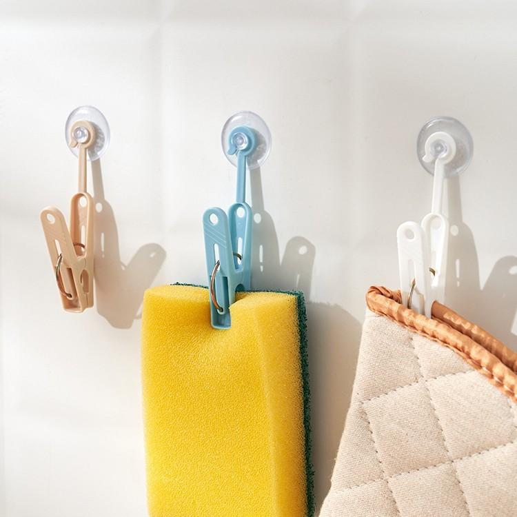 Plastic Suction Mount Clips For Kitchen And Office Storage Small Item Organizer