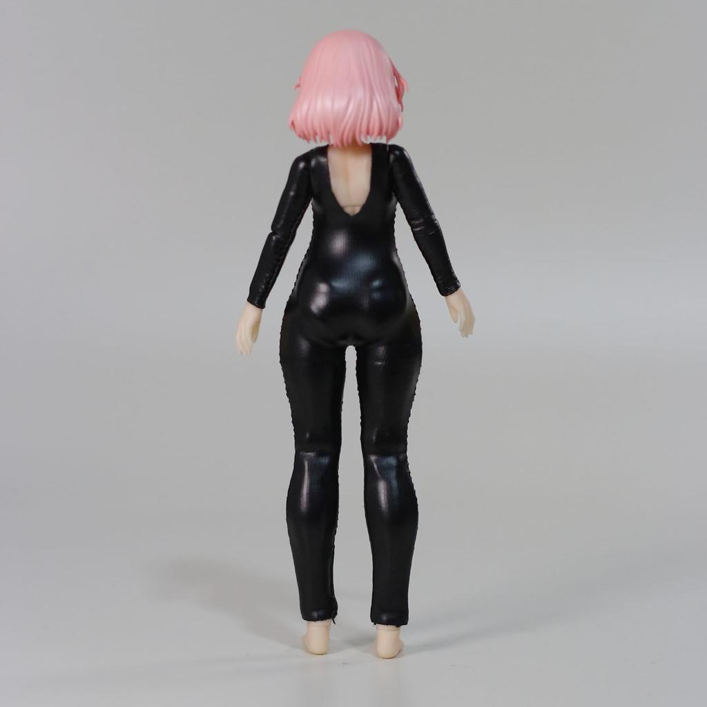 [TOYBARJAPAN] DMTOYS Spy Leather Onesie Suit for 112 Scale Action Figures (SHF Girl, etc.) (Body, head, and shoes not included)