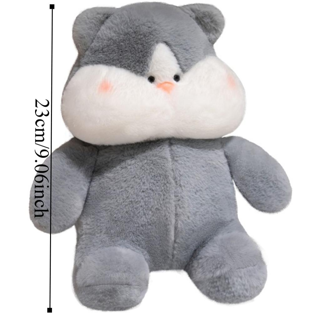 Fluffy Capybara Plush Doll Cartoon Capibara Fluffty Doll Siberian Husky Plush Toy Birthday Gift