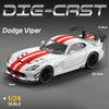 NEW 1/24 Dodge Viper SRT Supercar Alloy Model Car Toy Diecasts Metal Casting Sound and Light Car Toys for Children Vehicle