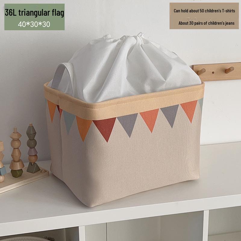 

Вместительный ящик для хранения игрушек и одежды из мультяшной ткани - пыленепроницаемый и переносной органайзер для гардероба Thick Export with Drawstring