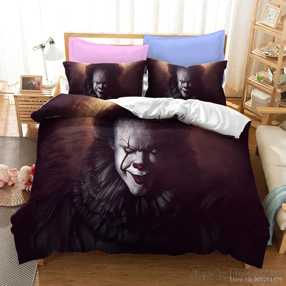 Stephen King's It Twin Full Queen King Duvet Cover Set HD Comforter Cover Bedclothes for Kids Bedding Sets Bedroom Decor