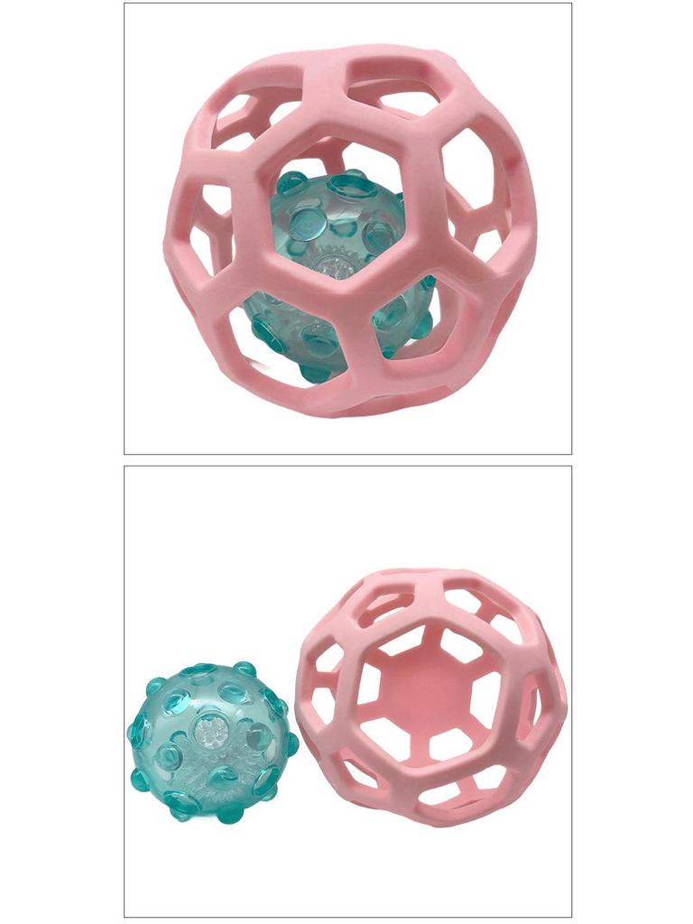 Two-Color Flashing Hollow Dog Toy with Shaking Sound and Splittable Design