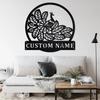 Personalizable Peacock Metal Wall Art Decor Home Office Custom Sculpture Sign