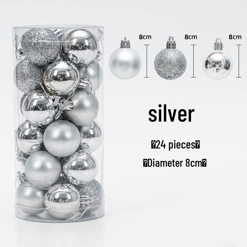 Christmas Tree Hanging Ball Ornaments - Electroplated & Colored Balls for Mall or Bar Ceiling Decoration, Large Bucket Set