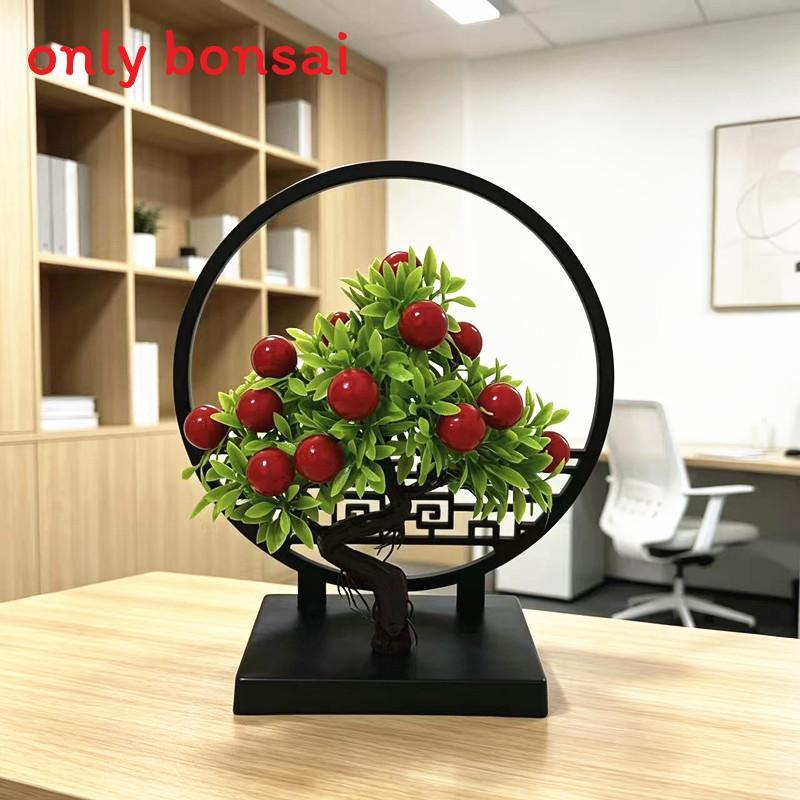 New Chinese Style Screen Divider With Small Fruit Faux Plants For Home Decor And Gifts