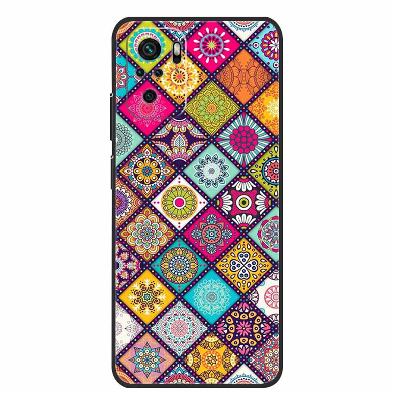Für Xiaomi Poco M5s Hülle Luxus TPU Weiches Silikon Handy Rückseite für PocoM5s Stoßfest Blumen Niedliche Cartoon Blumen Neue Hülle