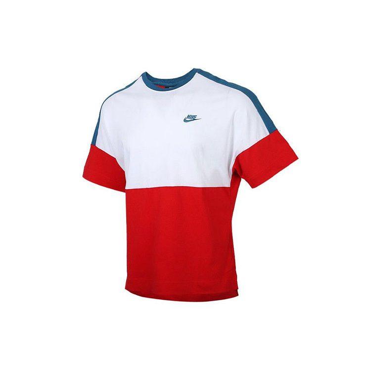 Nike T Shirts Men`s Red Crew