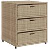 VidaXL Armoire de rangement de jardin beige 55x59x69 cm résine tressée 365558