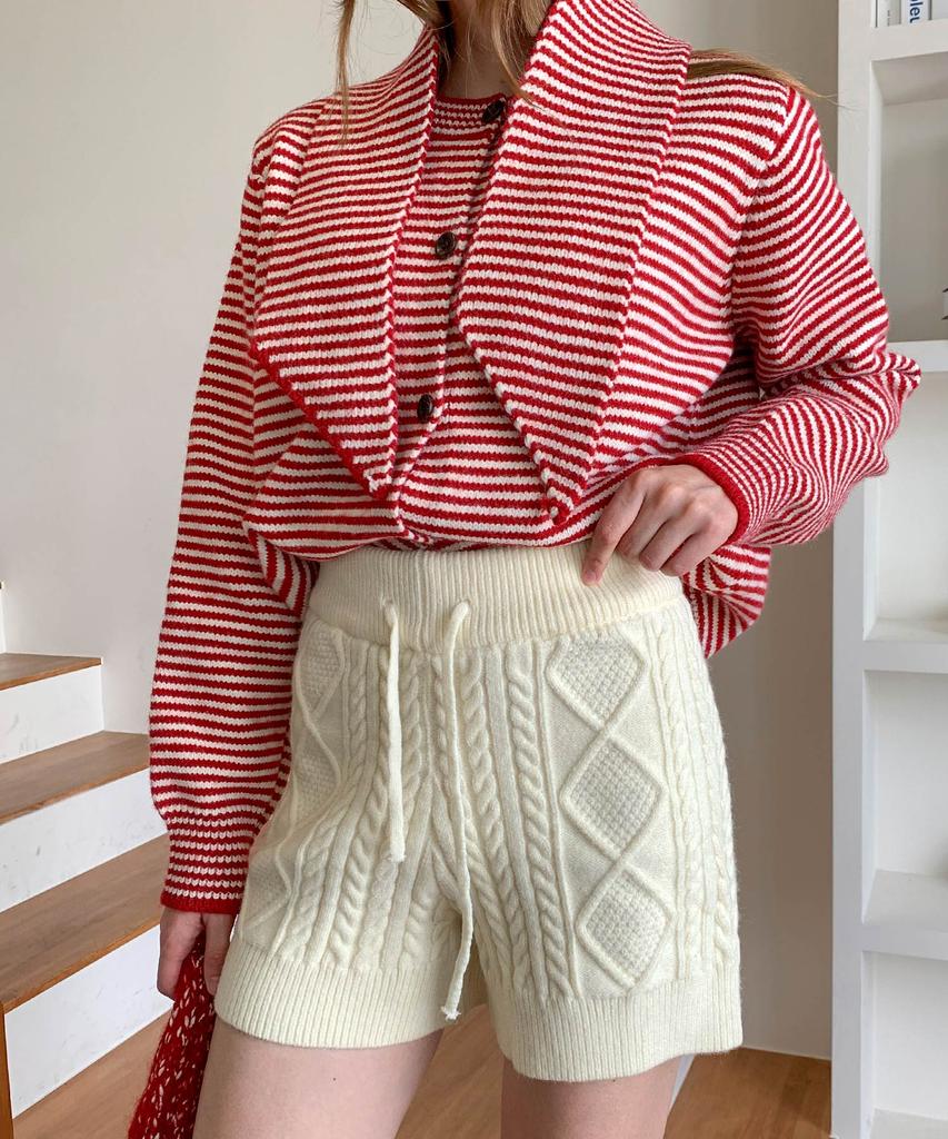 Baseukala Twisted Knitwear Shorts (3Colors)
