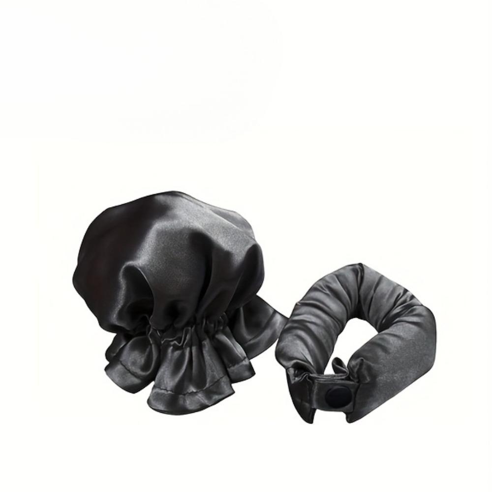 

2 шт. Портативный бигуди для волос без нагрева для сна, ролик для волос без нагрева для женщин и девушек, простой и удобный инструмент для укладки волос чёрный