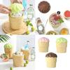 Silicone Ice Cream Container Double-layer Ice Bucket with Lid Dishwasher Safe Ice Making Mould Kitchen Accessories