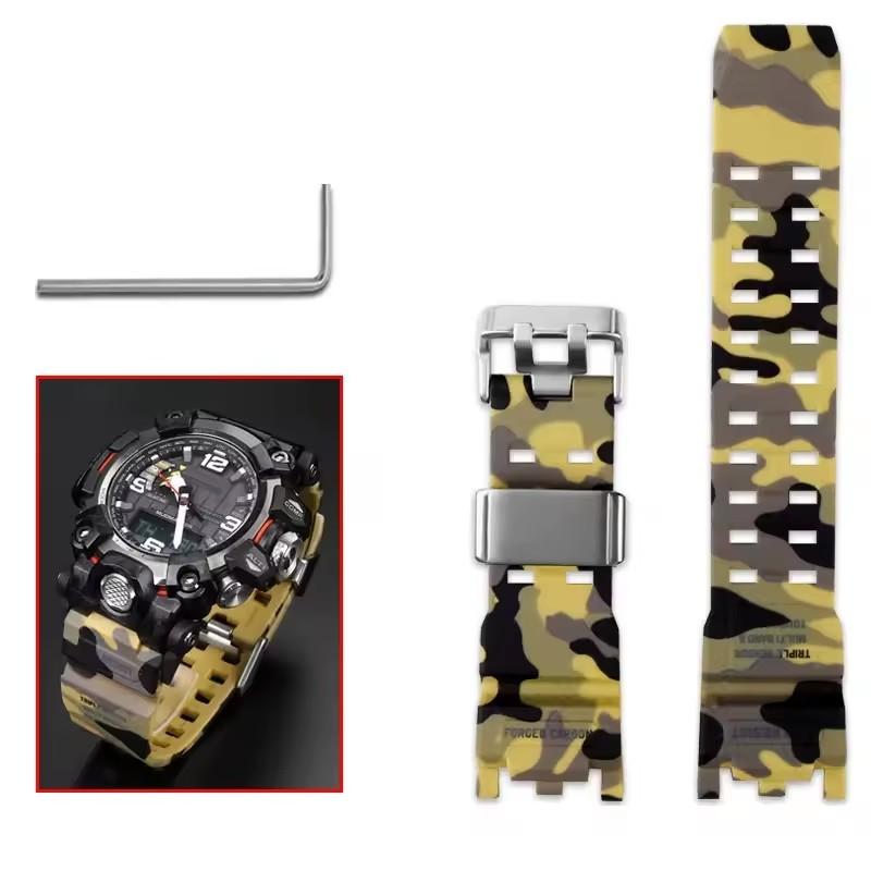 Cinturino per Orologio Per G-SHOCK Casio Uomo Seconda Generazione Big Mud King Modificato GWG2000 GWG-2000 GWG-2040 Cinghie in Gomma Resina