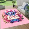 1pc Cute Stitch Pattern Area Rug Soft Flannel Floor Mat for Living Room,Office,Bedroom and Carpet,Sofa Coffee Table Floor Mat