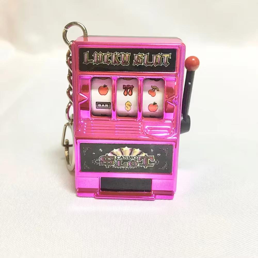 Simple Fashion Trend Keychain Toy Fruit Machine Slot Machine Keychain Personalized Creative Car Pendant Key Ring GiftAccessories розы красного