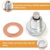 M12*1.25 Car Engine Steel Magnetic Oil Drain Plug Screw Gasket Set Auto Accessories for Most Infiniti Exus Nissan Scion Toyota