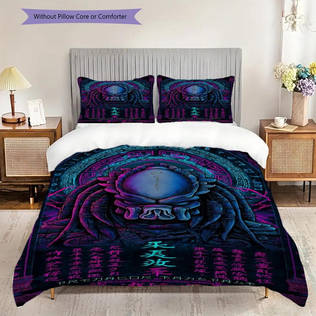 Alien Space Horror Bedding 1 Duvet Cover 2 Pillowcase Without Core Christmas Birthday Gift Duvet Cover And Pillowcase Bedding Set Bedding