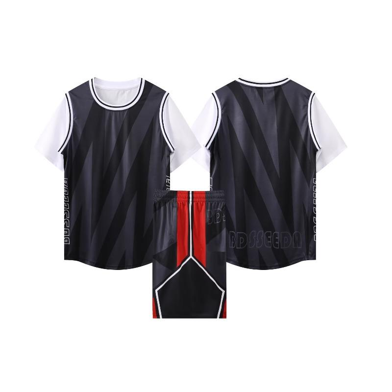 

B312 Basketball Jersey Fake Two-Piece Set Adult Children S Clothing Men S Print Team Jersey 4Xs-7Xl 4XS/110