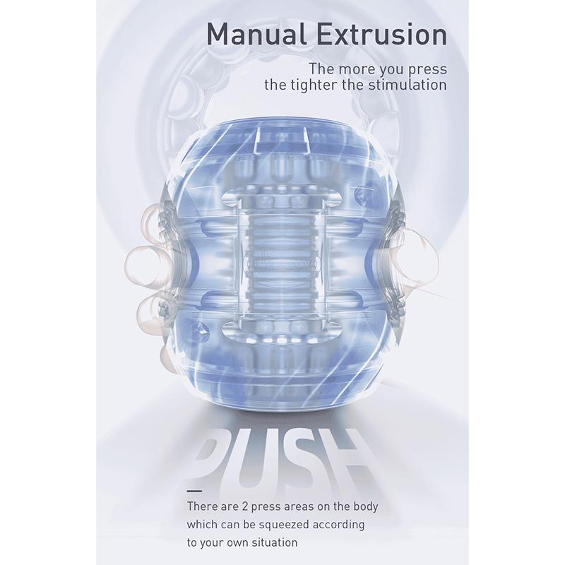Pressable Open-Ended Automatic Male Masturbator Blowjobs Men's Glans Trainer Sex Toys for Men Vagina Masturbation