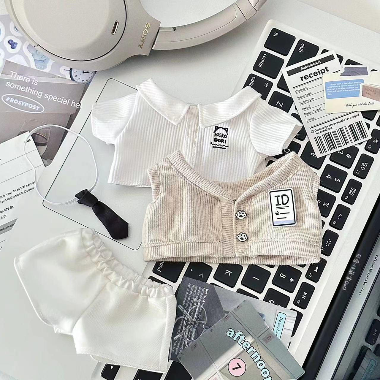 

20cm Cotton Doll School Outfit Replacement Set
