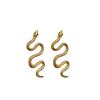 Silver Needle Diamond Metal Serpentine Earrings Personality Exaggerated Design Sense Earrings Niche Fashion Temperament Earrings Women