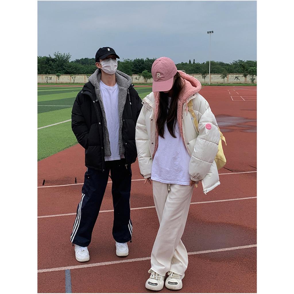 New Women's Thickened Puffer Jacket, Korean Style Gentle Fake Two-piece Cotton Padded Coat, Winter Warm Baggy Bread Coat