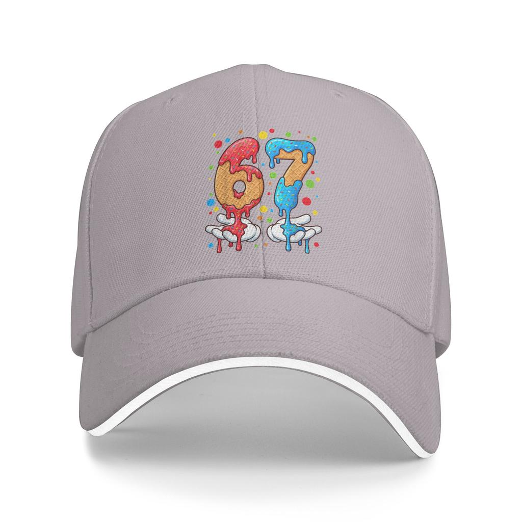 Spotty Dots Dripping Ice Cream In Need Six Seven Meme Casual Baseball Cap Hunting Camping Trucker Hat Summer Men Baseball Caps