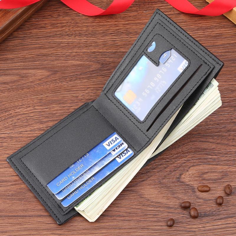 Men's Embossed Leather Wallet - Youthful Design with Large Capacity & Multiple Card Slots
