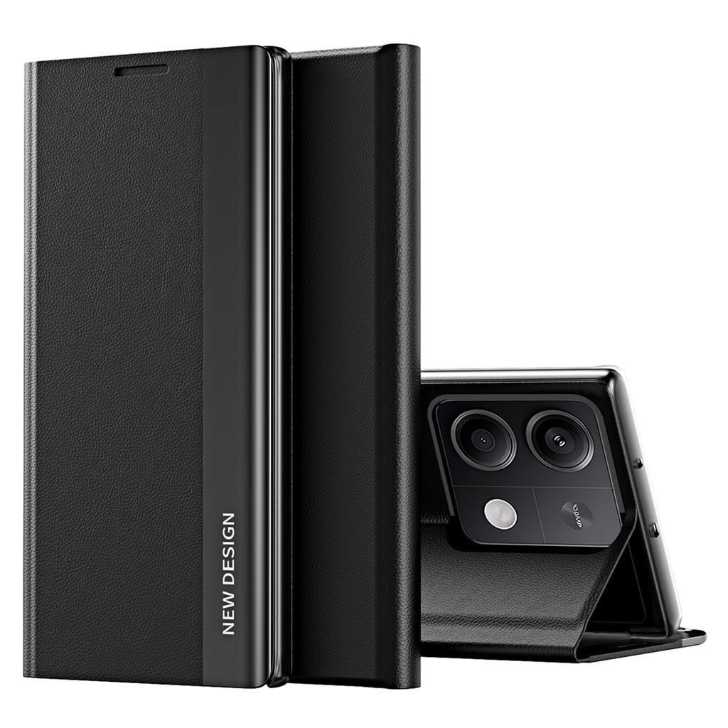 For Xiaomi Redmi Note 13 Pro 5G/Poco X6 5G Stand Case Drop-proof PC+Leather Phone Guard Cover