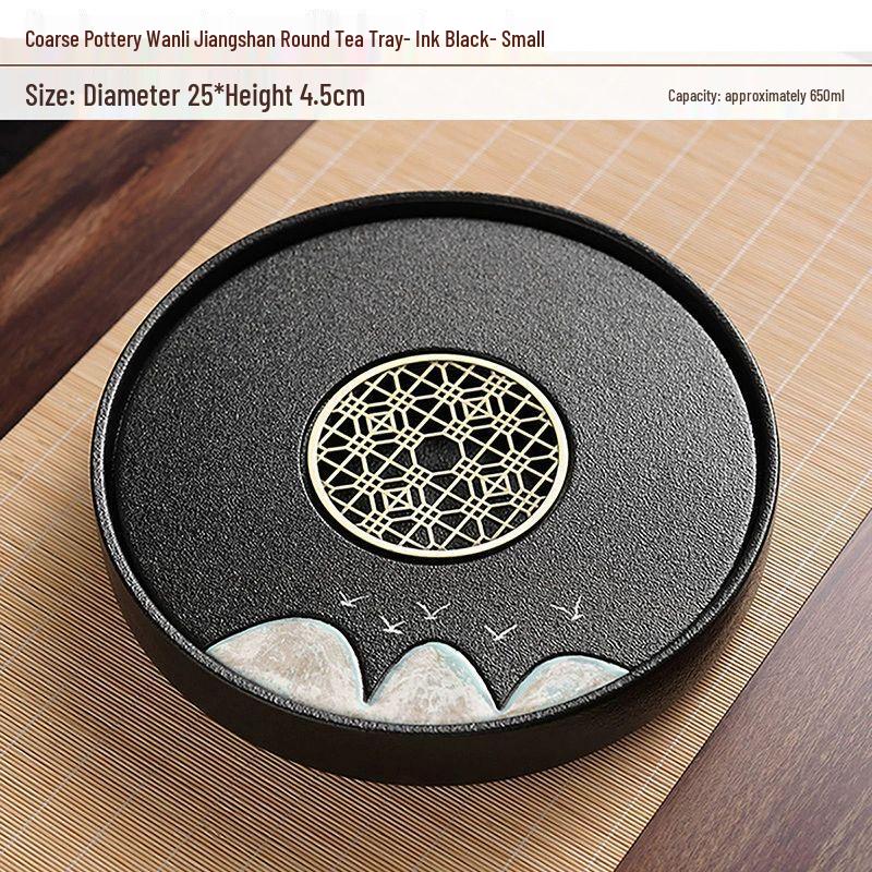 Круглая глиняная подставка для слива чая Jiakangming