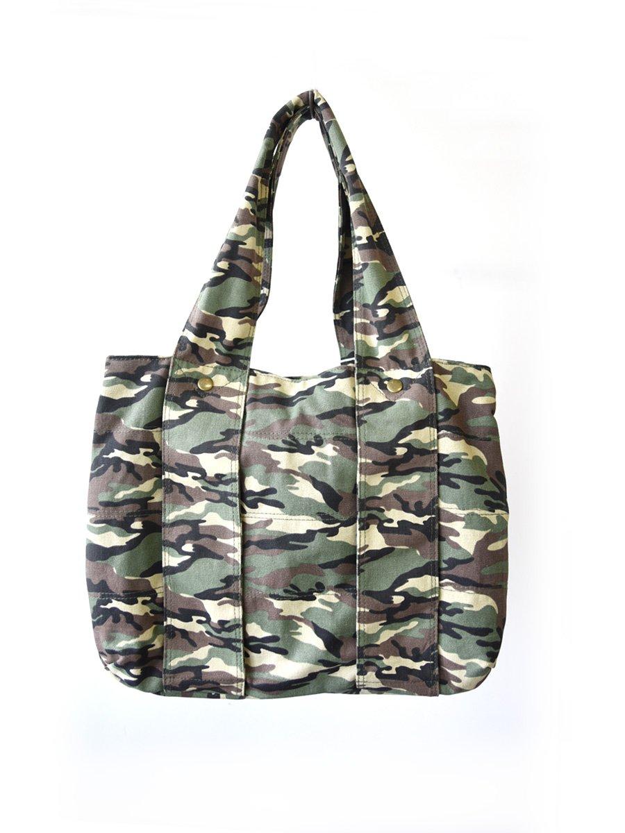Andit Big Canvas Tote Bag Camouflage (Green)