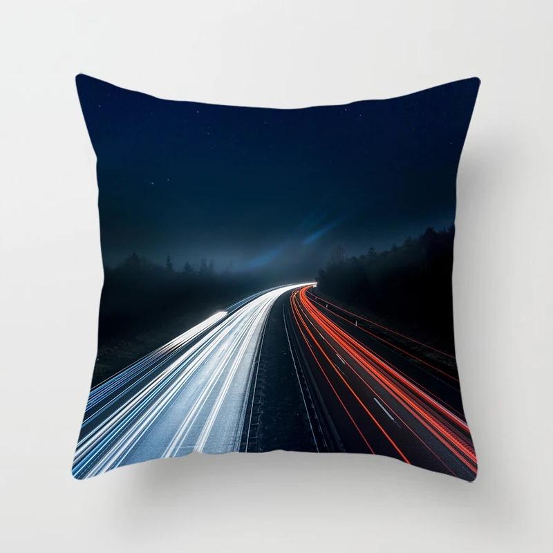 Наволочка с рисунком пейзажа на открытом воздухе для автомобиля, украшения для офиса, гостиной, дома 40x40cm
