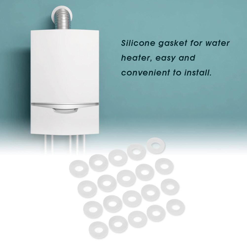 20pcs Water Heater Seal Silicon Gaskets Seal Ring Professional Accessory Part (3 8)