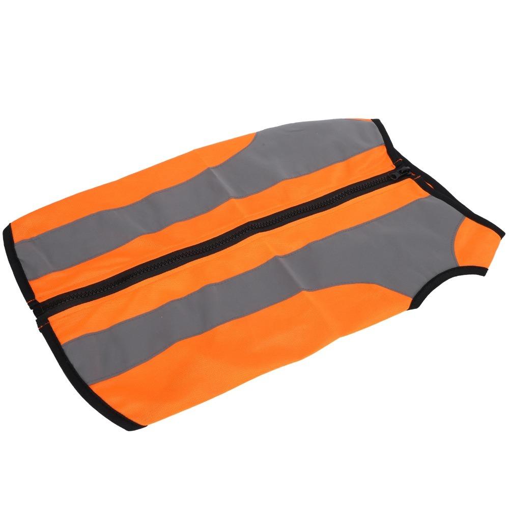 Polyester Thin Fabric Pet Dog Clothes Zipper Closure Dog Safety Jacket Road Safety Travel